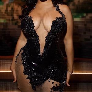 Birthday dress custom rhinestone